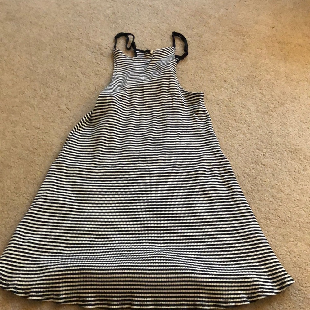 black and white striped mini dress !